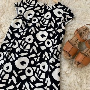 Ann Taylor Loft White & Navy Dress - Small